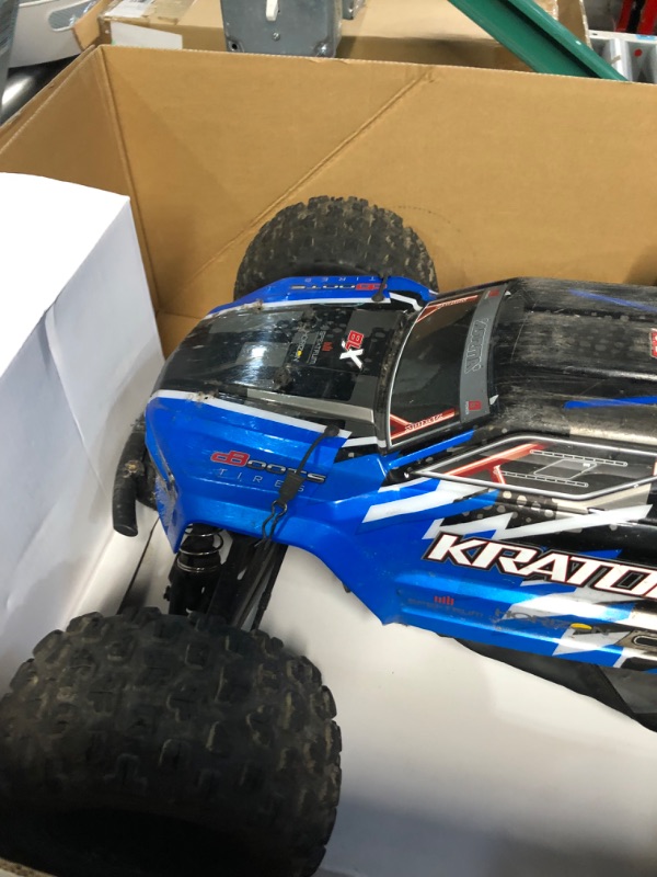 Photo 1 of **FOR PARTS ONLY*****
ARRMA RC Truck 1/8 KRATON 6S V5 4WD BLX Speed Monster Truck with Spektrum Firma RTR, Blue, ARA8608V5T2