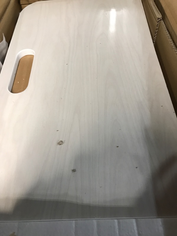 Photo 1 of ECR4Kids Double-Sided Book Caddy with Countdown Timer, Portable Library, White Wash