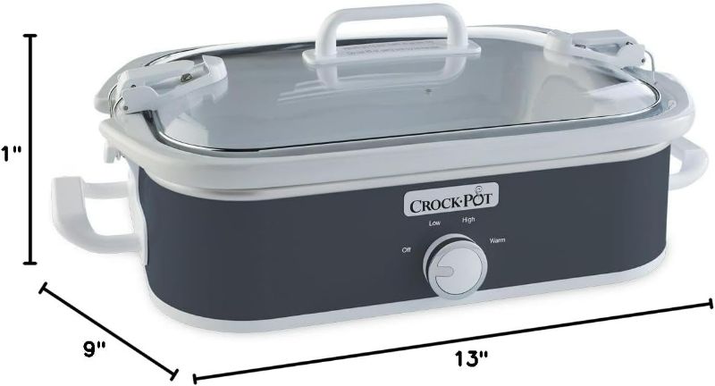 Photo 4 of (READ NOTES) Crock-Pot 3.5 Quart Casserole Manual Slow Cooker, Charcoal Charcoal Cooker (PARTS ONLY) 