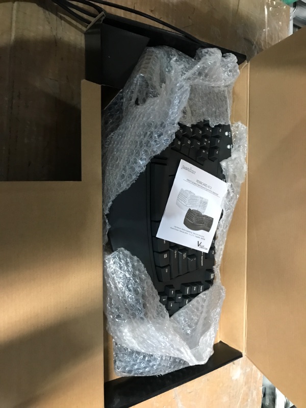 Photo 1 of Perixx Periboard-512 Ergonomic Split Keyboard - Natural Ergonomic Design - Black - Bulky Size 19.09"x9.29"x1.73", US English Layout Wired Black Keyboard