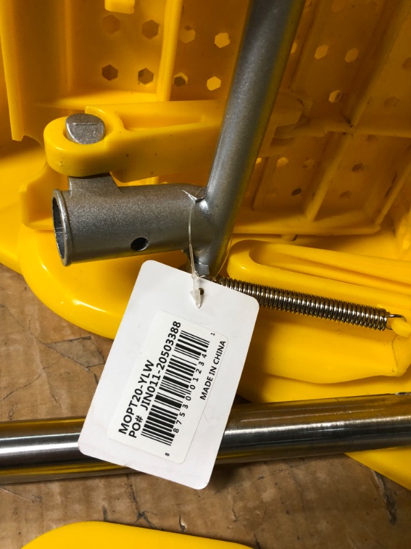 Photo 1 of Mind Reader Commercial Mop Bucket - with Down Press Wringer - 22 Quart Capacity - Yellow - MOPT20-YLW