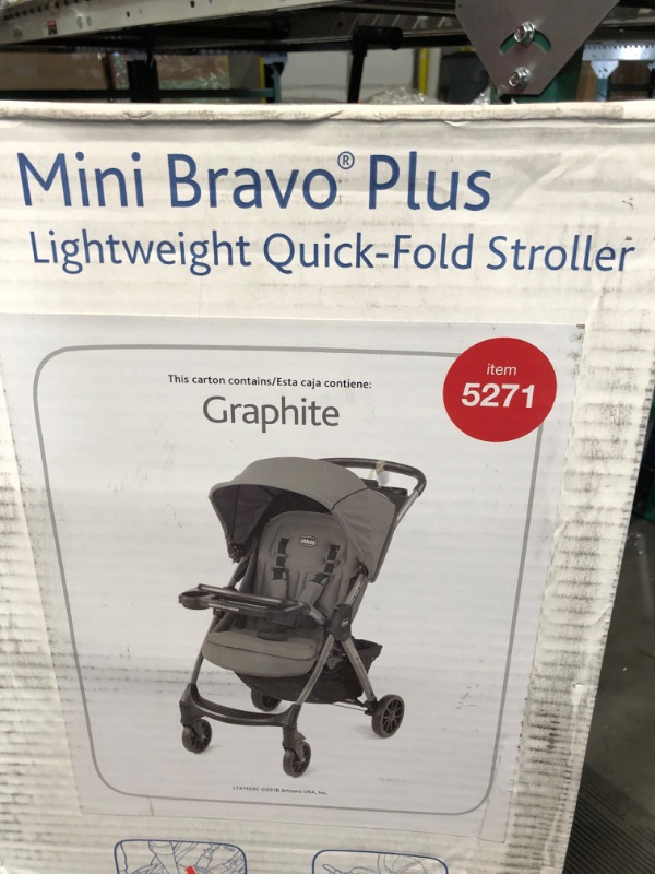 Photo 8 of Chicco Mini Bravo Plus Lightweight Stroller, Graphite