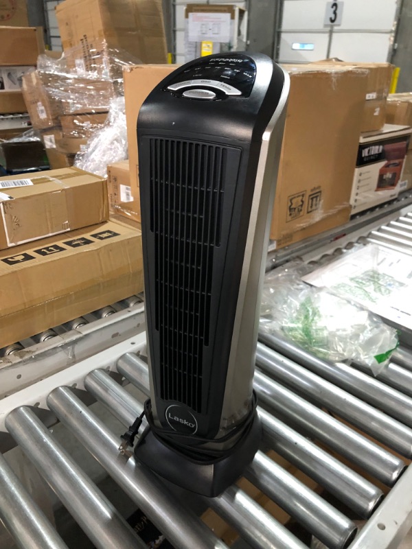 Photo 3 of **NO REMOTE - UNTESTED**
Lasko Oscillating Ceramic Tower Space Heater 22.5 Inches, Grey/Black, 1500W, 751320