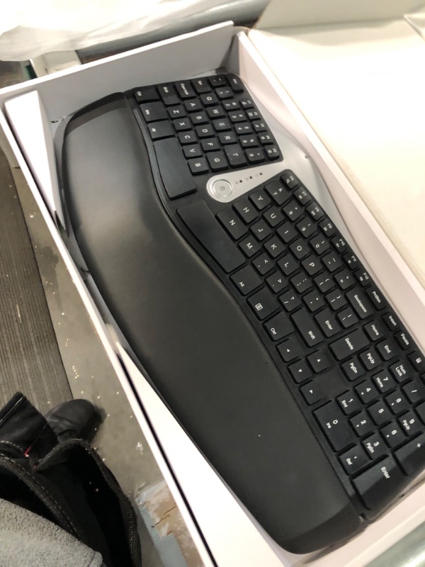 Photo 1 of Nulea Wireless Ergonomic Keyboard, 2.4G Split Keyboard with Cushioned Wrist and Palm Support