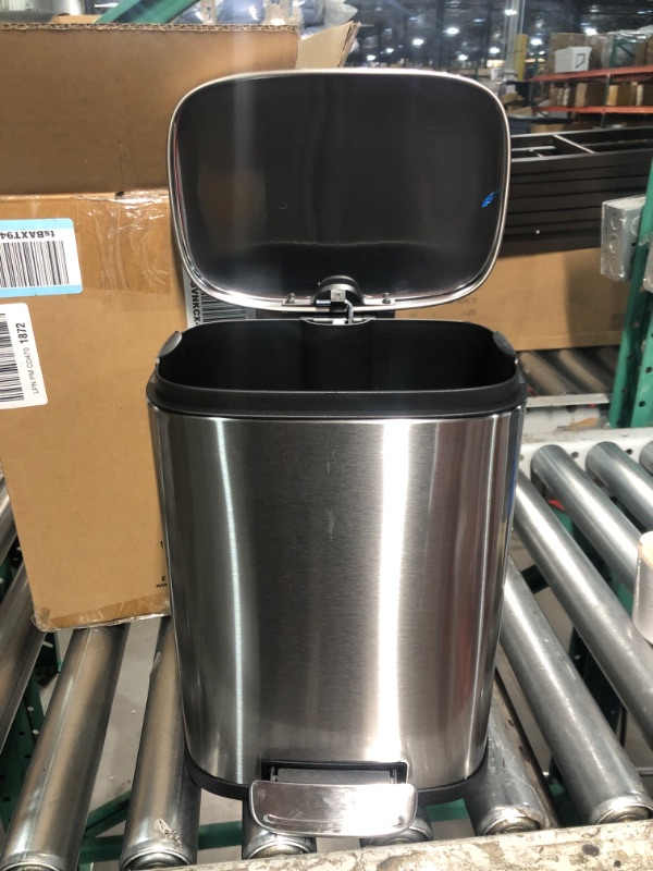 Photo 2 of Amazon Basics Smudge Resistant Small Rectangular Trash Can