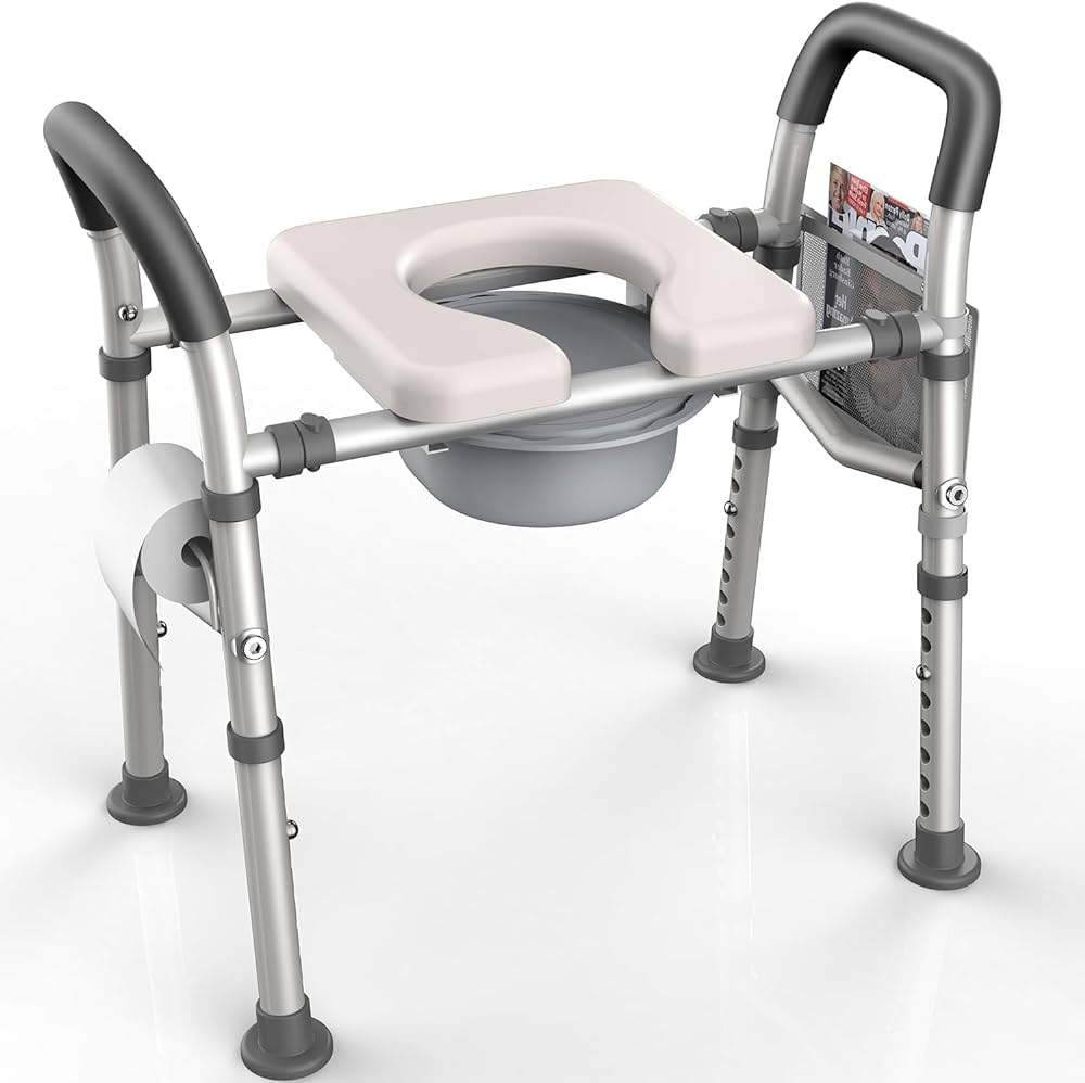 Photo 1 of Agrish Bedside Commode for Seniors with Adjustable Design (Heavy Duty 400lbs)