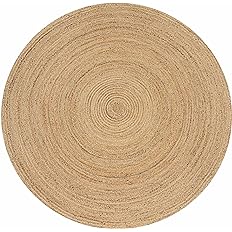 Photo 1 of  Braided Rug, 4' Round Natural, Hand Woven Reversible Rugs for Kictchen Living Room Entryway, 4 Feet Round

