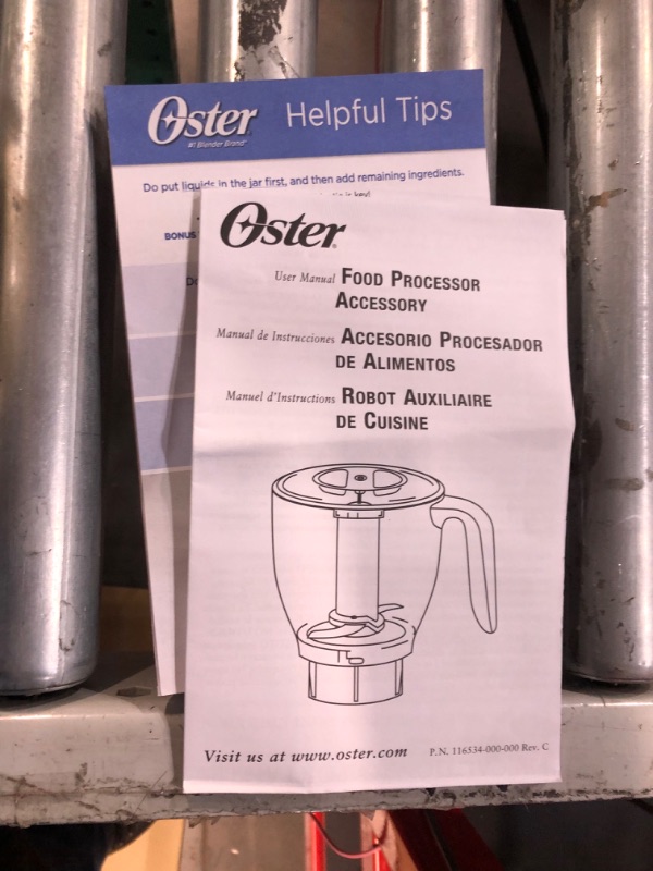 Photo 3 of Oster Core 16-Speed Blender with Glass Jar, Black Brushed Chrome 