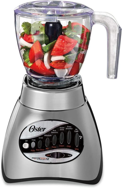 Photo 1 of Oster Core 16-Speed Blender with Glass Jar, Black Brushed Chrome 