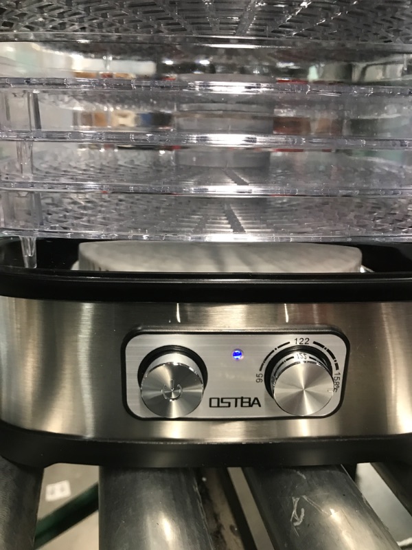 Photo 3 of **SEE NOTES**
OSTBA Food Dehydrator, Dehydrator for Food and Jerky, Fruits, Herbs, Veggies, Temperature Control Electric Food Dryer Machine, 5 BPA-Free Trays Dishwasher Safe, 240W, Recipe Book Included Knob Control