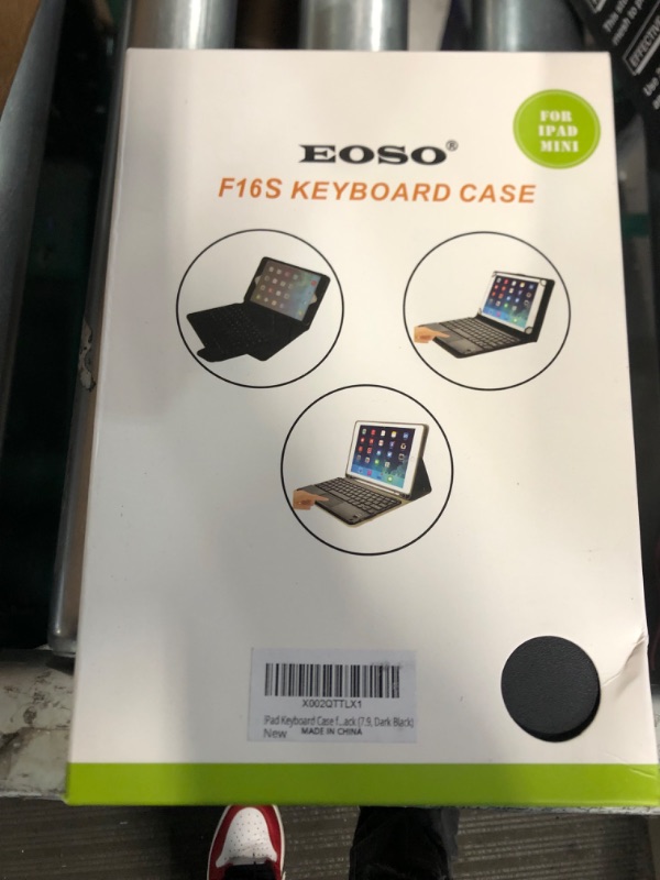 Photo 2 of eoso iPad Keyboard Case for iPad Mini 4/iPad Mini 5 iPad Cover with Keyboard Built-in Touchpad & Pencil Holder (Black) for iPad Mini Black