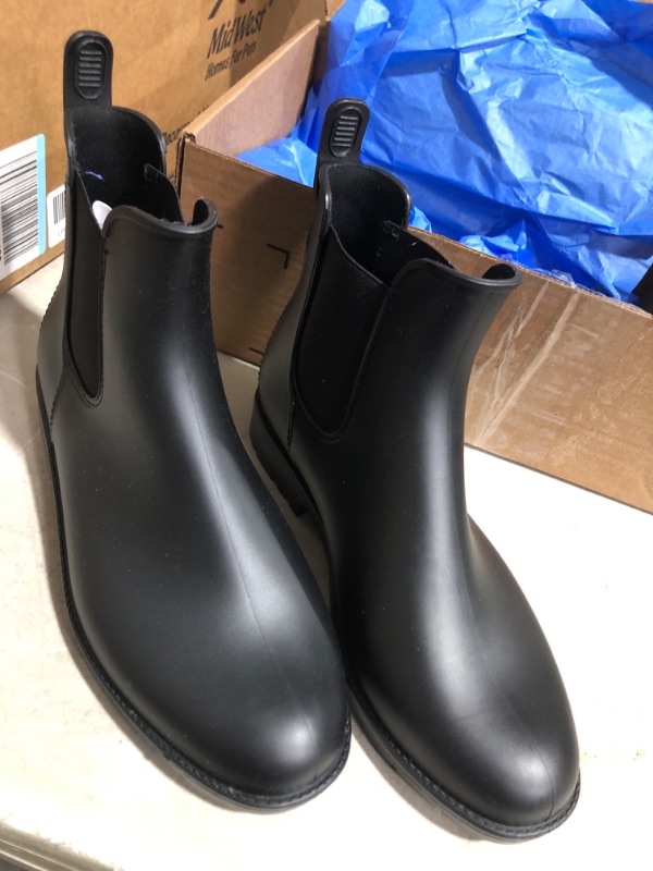 Photo 3 of * women's 8 * see images * 
Asgard Women's Ankle Rain Boots Waterproof Chelsea Boots 8 New Black