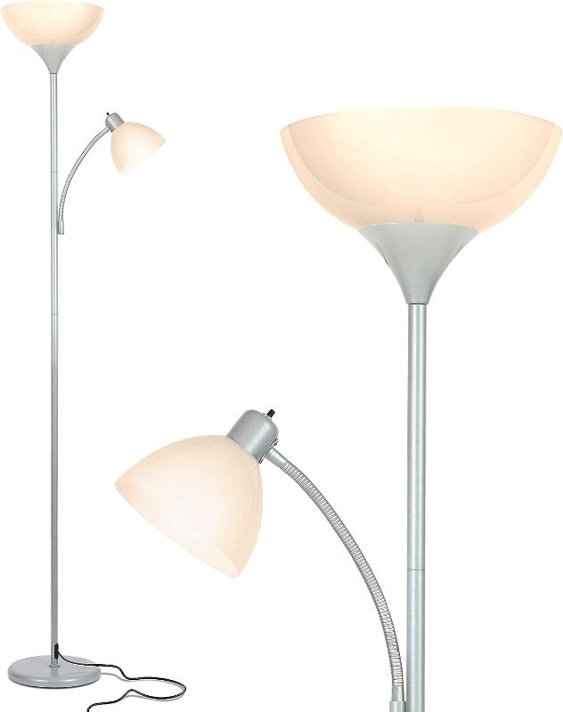 Photo 1 of * used * see all images * 
Brightech Sky Dome Double LED Floor lamp, Torchiere Super Bright Floor Lamp 