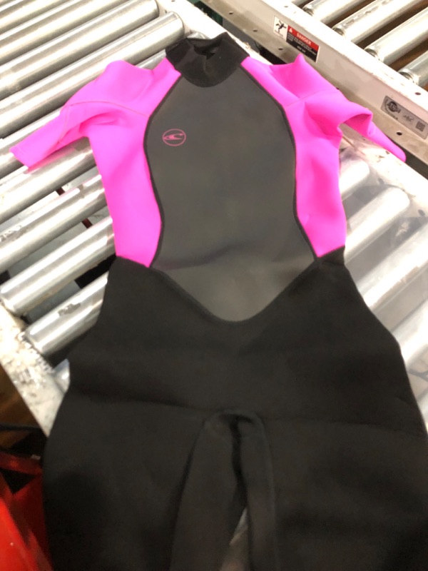 Photo 3 of * STOCK IMG AS REF* O'Neill  Black/Berry Women's Reactor-2 2mm Back Zip Short Sleeve Spring Wetsuit 4