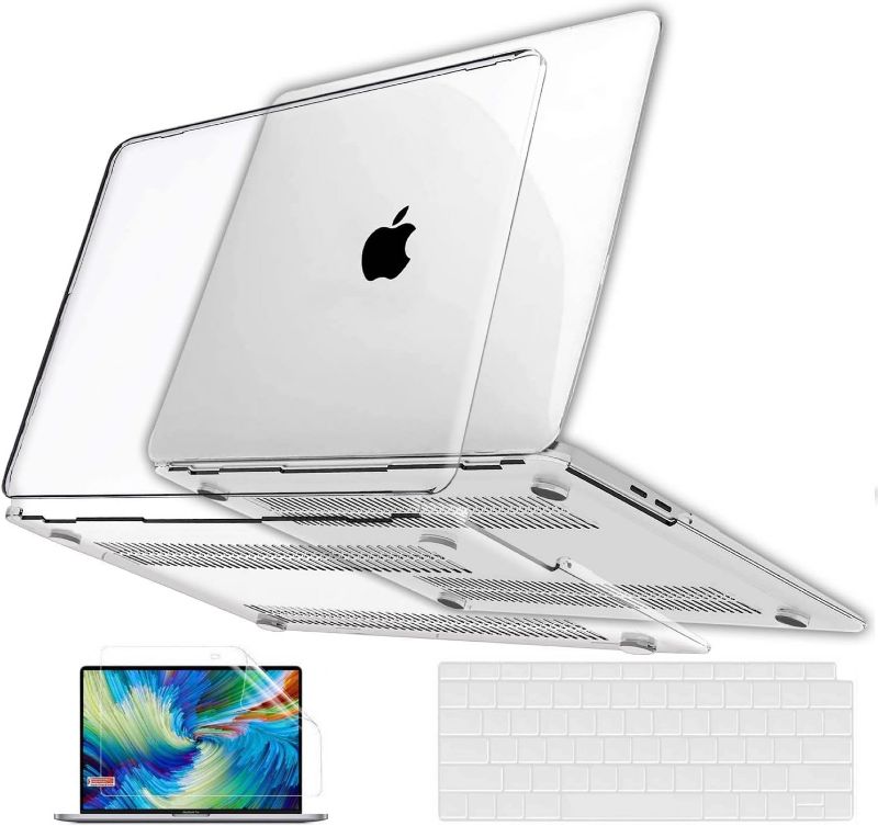 Photo 1 of case for MacBook Pro 14 inch, GVTECH Crystal Clear Case w/glitter 