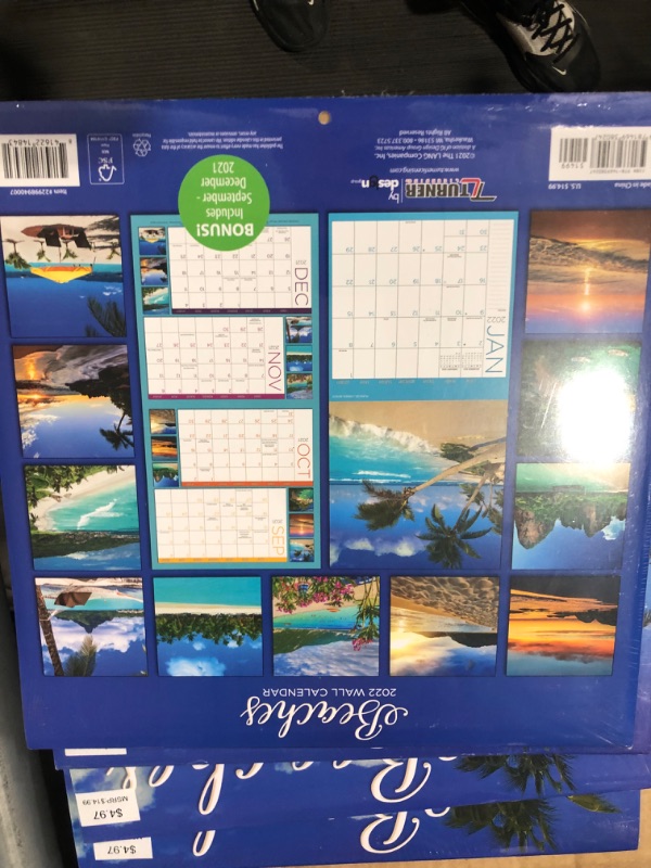 Photo 2 of 2022 Beaches Photo Wall Calendar ** pack of 4 ** 