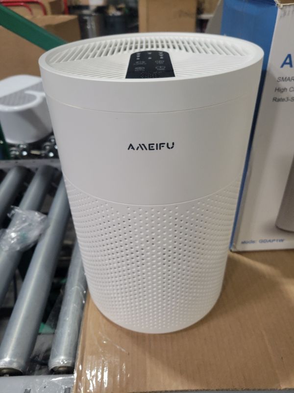 Photo 2 of Air Purifiers for Home Large Room up to 1350ft², AMEIFU Upgrade Large Size H13 Hepa Bedroom Air Purifier for Wildfire,Pets Dander with 3 Fan Speeds, Filter Replacement Reminder, Aromatherapy Function White