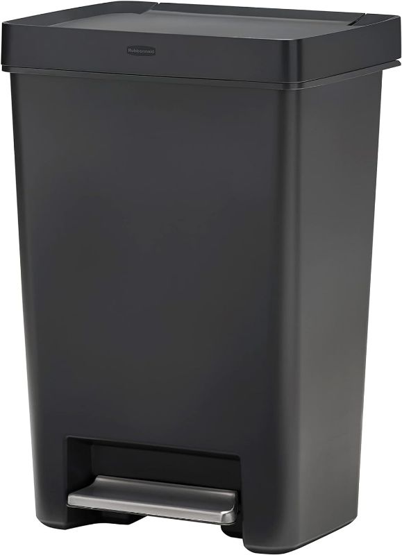 Photo 1 of **SEE NOTES**
Rubbermaid Premier Series II Step-On Trash Can for Home and Kitchen, with Lid Lock and Slow Close, 13 Gallon, Charcoal