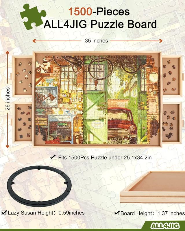 Photo 3 of ALL4JIG 1500 Piece Rotating Puzzle Board 