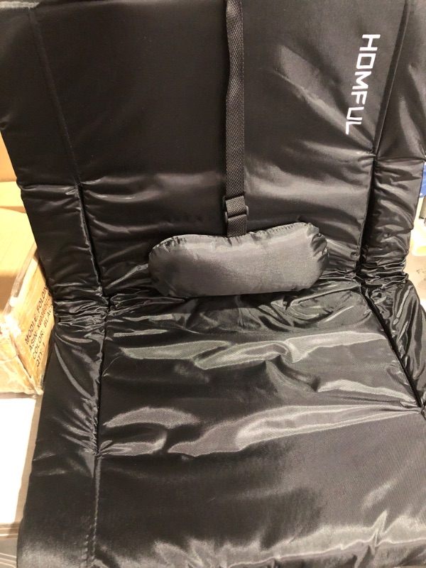 Photo 2 of * defective * sold for parts * repair * see images *
HOMFUL Folding Stadium Seats Black With Lumbar Pillow