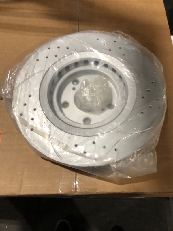 Photo 2 of **SEE NOTES** KAX Front Brake Drilled and Slotted Brake Rotor Replacement for Highlander?2008-2019, RX350?2010-2015, Sienna?2011-2020, NX200t?2015-2017, NX300?2018-2021 31511+D1324