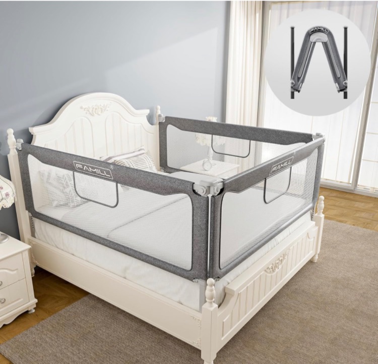 Photo 1 of ***USED - LIKELY MISSING PARTS - UNABLE TO VERIFY FUNCTIONALITY***
Bed Rail for Toddlers, 2 Minutes Assembly Foldable Rails for Queen, King Size, Full Size, Twin Size, Bed Rail with U-Shape Base, Bed Rails for King Size Bed (Grey, 70.8", 1 Side)