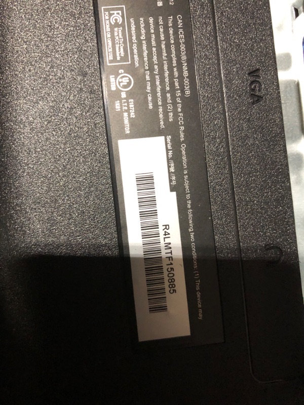 Photo 3 of **READ NOTES, MISSING PART**
ASUS VY279HE 24INCH Eye Care Monitor, 1080P Full HD, 75Hz, IPS, 1ms, Adaptive-Sync, Eye Care Plus, Color Augmentation, HDMI VGA, Frameless, VESA Wall Mountable