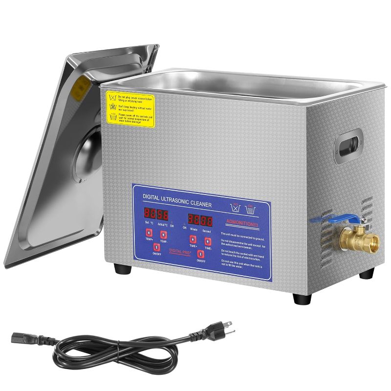 Photo 1 of (for parts/ unfunctional) Ultrasonic Cleaner- Rengue 10L Professional Ultrasonic Cleaner Machine 40kHz with Digital Timer and Heater, Ultrasonic Parts Cleaner Fit for Professional Tools,Metal Parts,Jewelry,Eyeglasses
