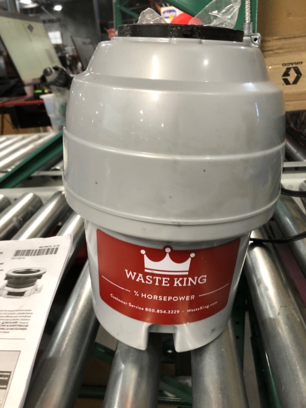 Photo 2 of * used item * see all images * 
Waste King L-3200 Garbage Disposal with Power Cord, 3/4 HP , Gray