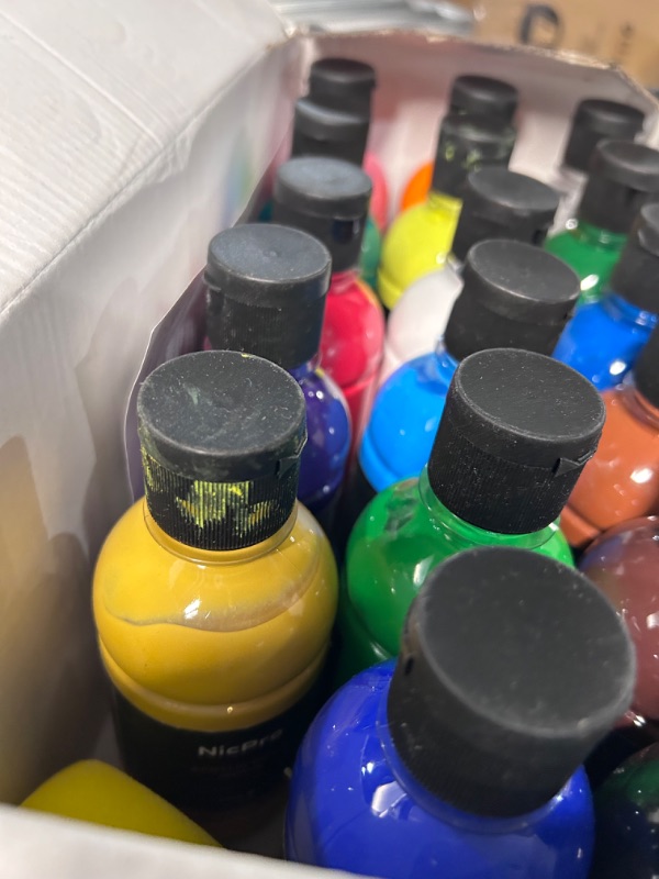 Photo 1 of ***SEE NOTES*** Nicpro 18 Colors Large Acrylic Paint Set, 8.45 fl oz