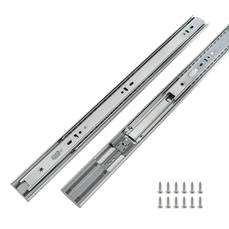 Photo 1 of 1 Pair Soft Close Drawer Slides 20in - LONTAN Ball Bearing and Full Extension Dresser Drawer Slides 100lb Capacity 