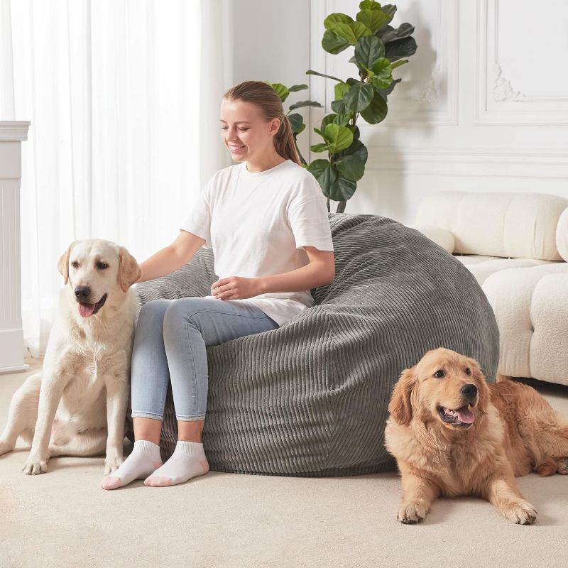 Photo 1 of **STOCK PHOTO FOR REFERENCE** Beanbag, unknown exact size, grey