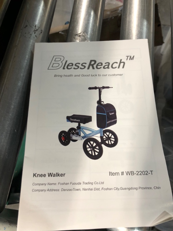 Photo 4 of **PARTS ONLY**NON REFUNDABLE NO RETURNS SOLD AS IS**
 Knee Scooter, All Terrain Foldable Knee Scooter Walker