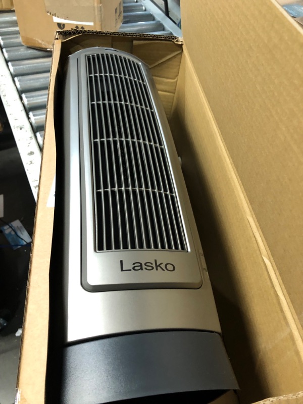 Photo 2 of Lasko 1500W Digital Ceramic Space Heater with Remote, 755320, Silver