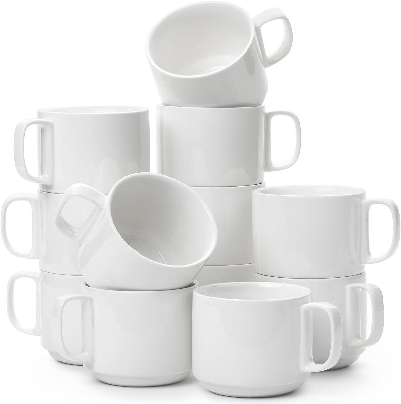 Photo 1 of 12 PACK 12oz Porcelain Coffee Mugs