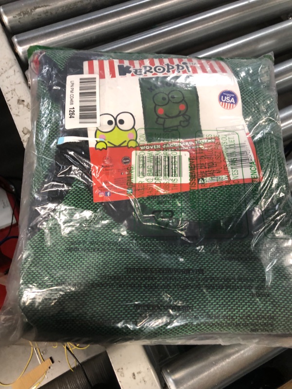 Photo 2 of *STOCK IMG AS REF* Northwest Woven Jacquard Throw Blanket, 46" x 60", Keroppi Friendly Froggy