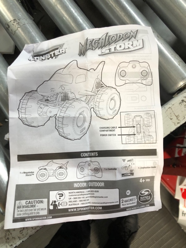 Photo 1 of Monster Jam, Official Megalodon Storm All-Terrain Remote Control Monster Truck Toy Vehicle, 1:15 Scale All-terrain: Megalodon Storm