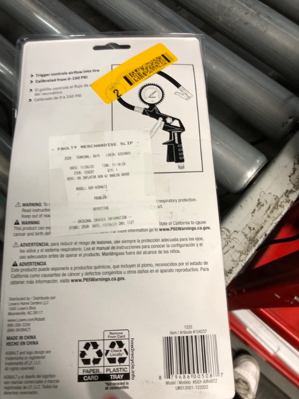 Photo 1 of Kobalt Tire Inflator Gun