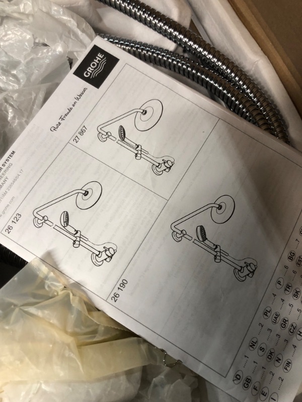 Photo 6 of ***NOT FUNCTIONAL - FOR PARTS ONLY - NONREFUNDABLE - SEE COMMENTS***
Grohe 26123001 Retro-Fit Euphoria 2.0 Gpm 25 Inch Shower System, Starlight Chrome