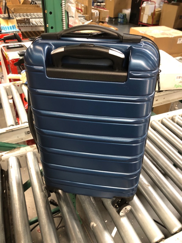 Photo 3 of Samsonite Omni 2 Hardside Expandable Luggage with Spinner Wheels, Carry-On 20-Inch, Lagoon Blue