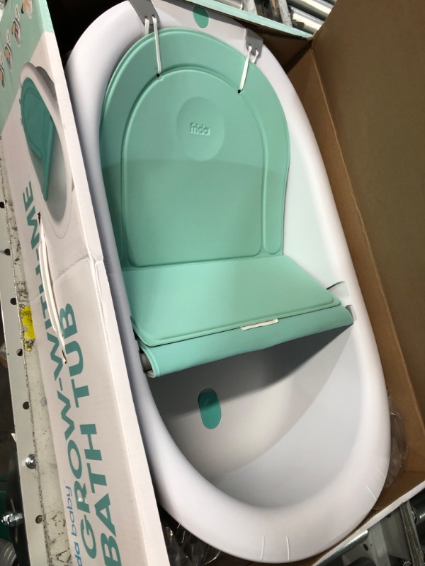Photo 1 of 4-in-1 Grow-with-Me Bath Tub by Frida Baby Transforms Infant Bathtub to Toddler Bath Seat