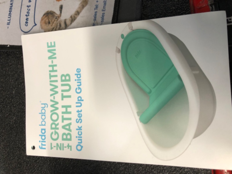 Photo 3 of 4-in-1 Grow-with-Me Bath Tub by Frida Baby Transforms Infant Bathtub to Toddler Bath Seat