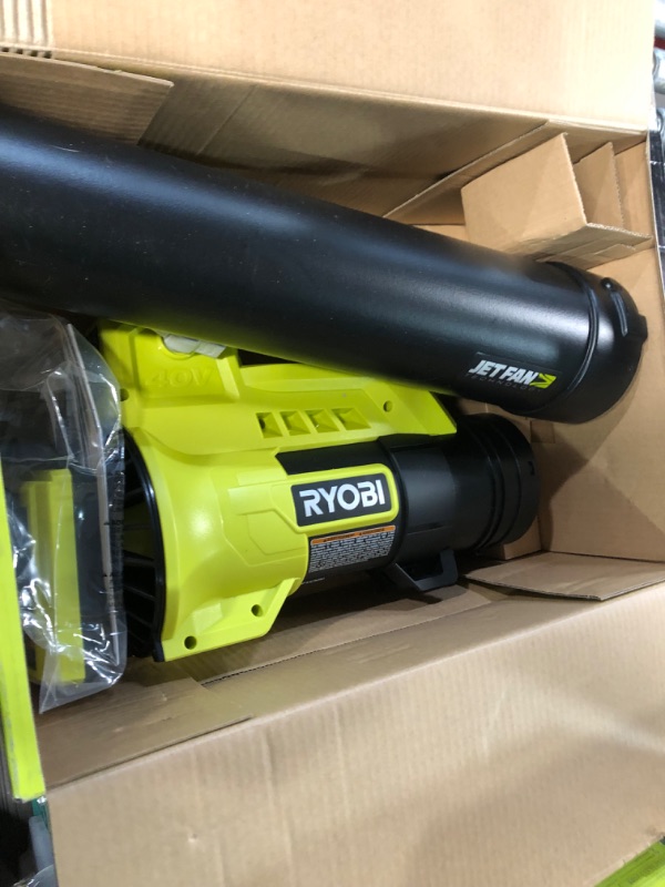 Photo 2 of (PARTS ONLY/ NO REFUNDS) RYOBI 40V 110 MPH 525 CFM Cordless Battery Variable-Speed Jet Fan Leaf Blower 