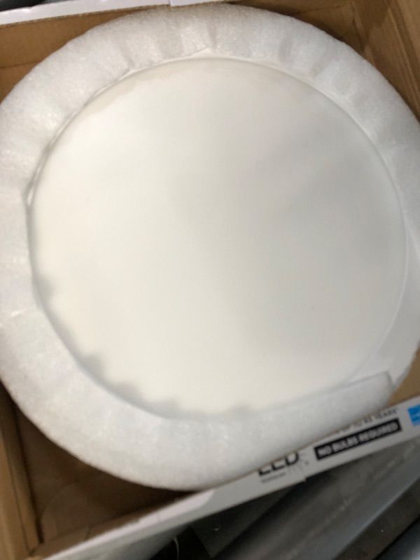 Photo 3 of * used item * see all images * 
11 in. 12.5-Watt Dimmable White Integrated LED Edge-Lit Round Flat Panel Flush Mount Ceiling Light Color Changing