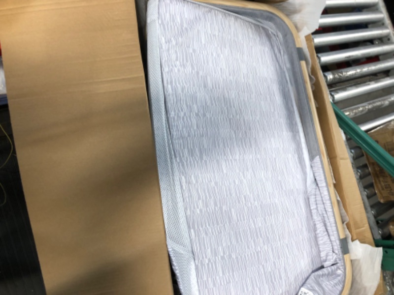 Photo 3 of Boppy Bassinet with Wipeable Mattress Pad and Two Mattress Covers Included, Featuring Anti-tilt Anchors and Mesh Sides, Lightweight and Stores Flat, No Assembly Required, Gray Pickup Sticks