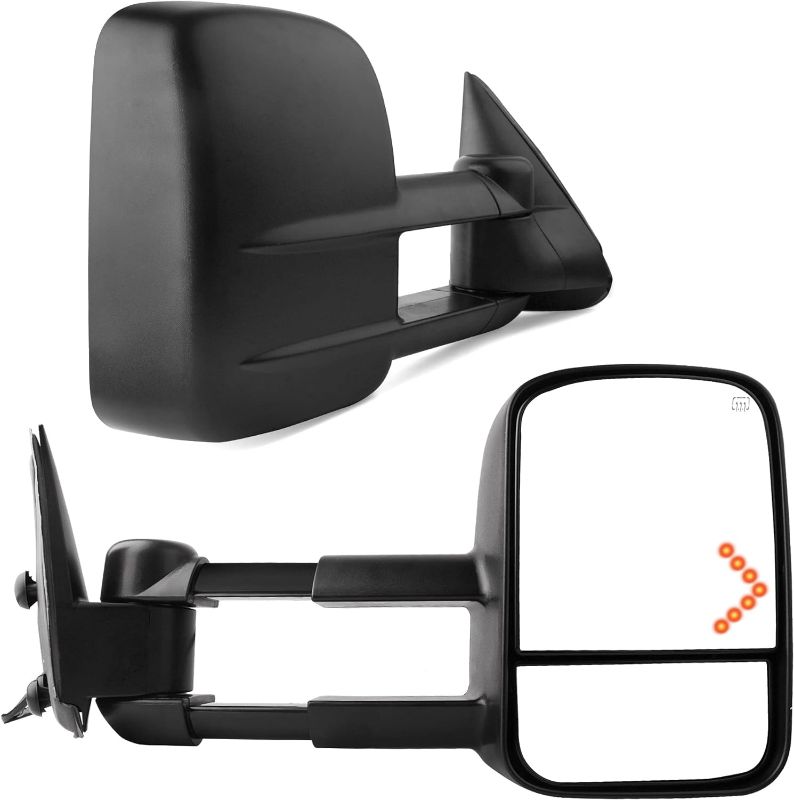 Photo 1 of ***USED***YITAMOTOR Compatible with Chevy Towing Mirrors, Chevrolet Silverado Side Mirror, GMC Sierra Tow Mirrors, Pair 2003-2007 Power Heated with Arrow Signal Light