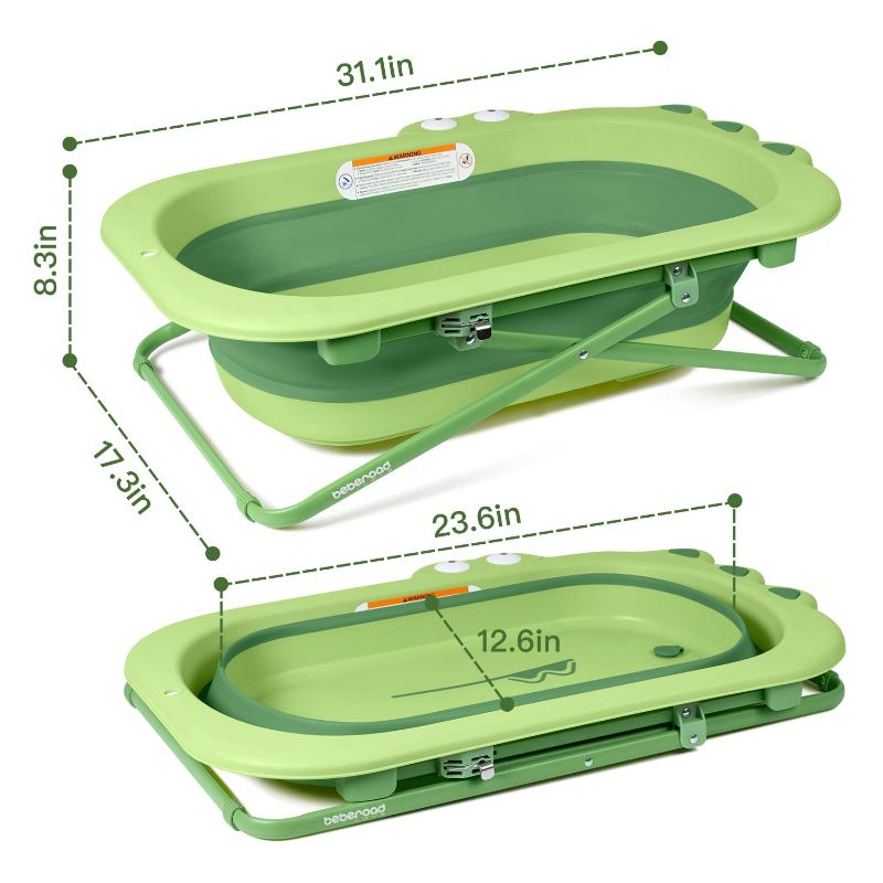 Photo 1 of Beberoad Love Collapsible Toddler Bathtub Portable Travel Toddler Tub Foldable Bathtub 