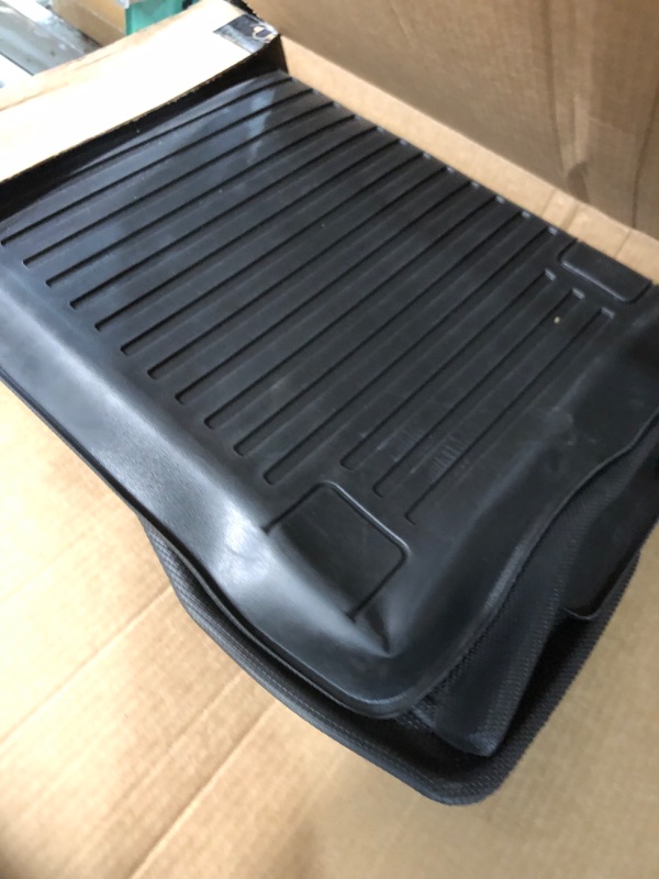 Photo 3 of Mixsuper Cargo Liner Compatible with 2021-2023 Jeep Wrangler 4XE (Not for 2 Door or JL Unlimited Models) All Weather Rear Trunk Liner Cargo Mat Black