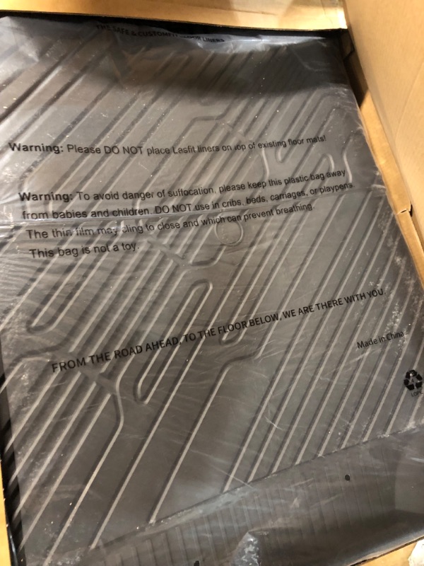 Photo 2 of LASFIT Floor Mats Fit for 2015-2024 Ford F-150/ F150 Lightning SuperCrew Cab (Not Fit Rear Seat with Under-Seat Fold Flat Storage), All Weather TPE Truck Liners Front & Rear Rows