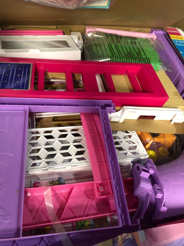 Photo 1 of Barbie Dreamhouse, Doll House Playset with 70+ Accessories Including Transforming Furniture, Elevator, Slide, Lights & Sounds Wheelchair Accessible Elevator